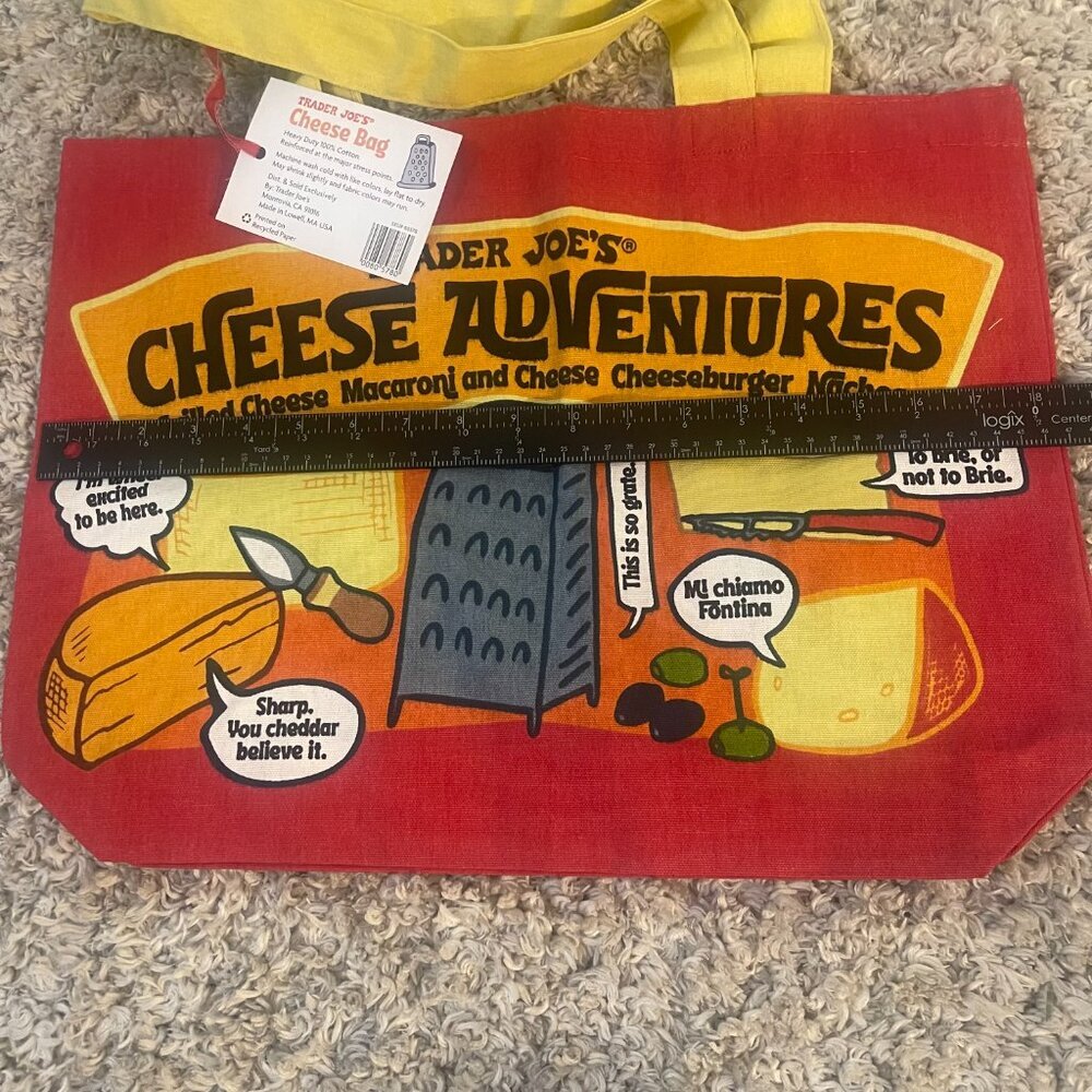 Trader Joe’s Cheese Adventures Canvas Tote NWT - Picture 4 of 5